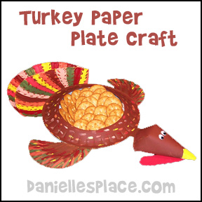 Thanksgiving Turkey  Paper Plate Craft from www.daniellesplace.com