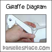 folded paper giraffe craft diagram 3 www.daniellesplace.com