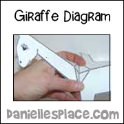 folded paper giraffe craft diagram 3 www.daniellesplace.com folded paper giraffe craft diagram 3 www.daniellesplace.com