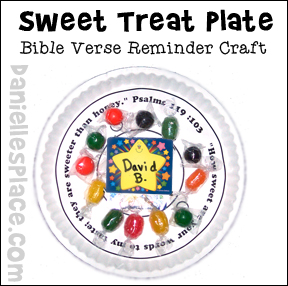 sunday school sweet treat plated bible craft