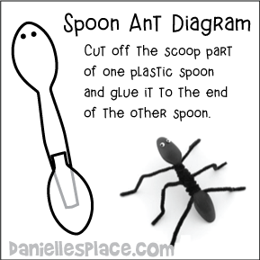 Plastic Spoon Ant Craft Diagram