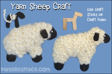 Craft Foam and Yarn Sheep Craft for Children