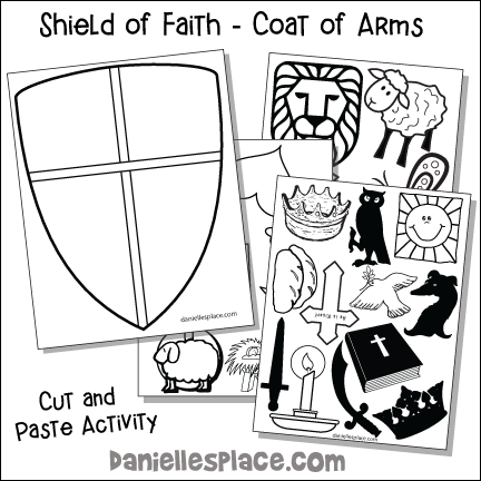 Shield of Faith Coat of Arms Printable for Sunday School