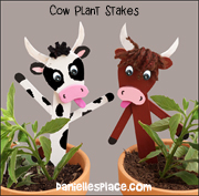 Cow Plant Stakes Craft
