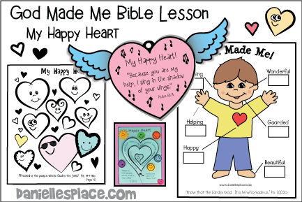 God Made Me Bible Lesson - My Happy Heart