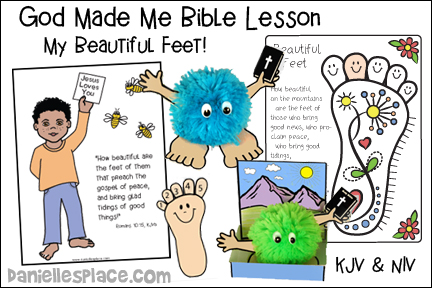 God Made Me - My Beautiful Feet Bible Lesson for Children