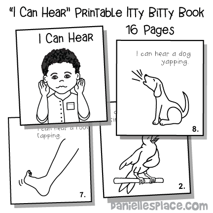 "I Can Hear" Printable Itty Bitty Book