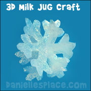 Snowflake Craft made from a milkjug from www.daniellesplace.com