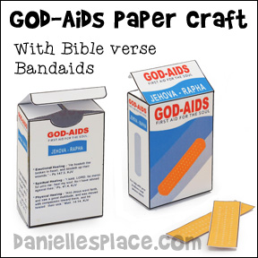 God-Aids Bandaids with Bible Verses Sunday School Craft for Children from www.daniellesplace.com
