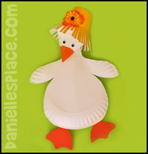 Gosling Paper Plate Craft for Kids www.daniellesplace.com