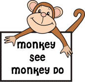 Monkey sign printable clipart