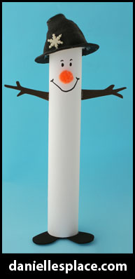 Snowman Paper Towel Tube Craft for Kids www.daniellesplace.com