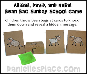 Abigail, David, and Nabal Bean Bag Sunday School Game from www.daniellesplace.com