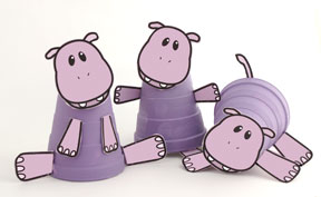 hippopotamus cup Craft for Kids