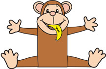 monkey bag bible craft for Sunday school