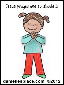 Jesus Prayed and so Should I Bible Craft for Sunday school