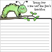 Turning Over a New Leaf New Year's Resolution Printable Activity Sheet