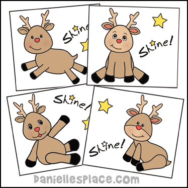Printable Reindeer Cards from www.daniellesplace.com