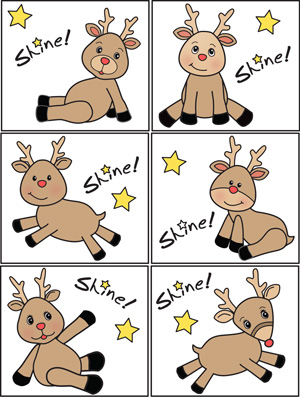 Printable Reindeer Cards