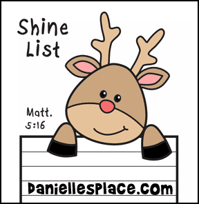 Shine! Christmas List to go with Rudolph the Red-nosed Reindeer movie from www.daniellesplace.com