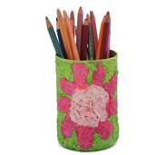 tissue paper pencil holder craft for kids