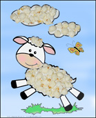 popcorn sheep Bible craft for sunday school