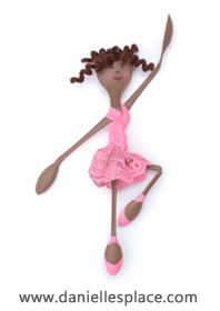 ballerina Craft made with plastic spoons www.daniellesplace.com