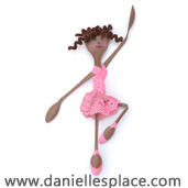 DIY Ballerina Craft Made with Recycled Plastic Spoons