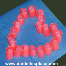 drinking straw perler beads heart shape www.daniellesplace.com