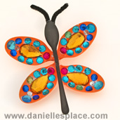 Butterfly DIY Craft made from plastic spoons