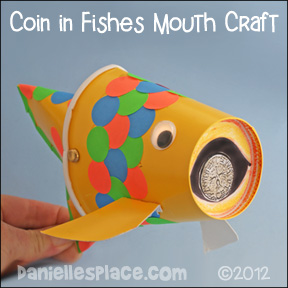 fish cup with coin www.daniellesplace.com