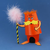 posable Lorax cup craft