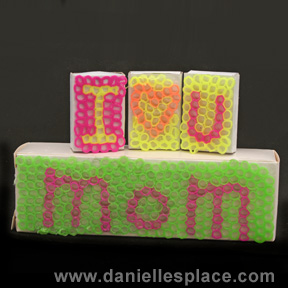 Mother's Day Craft from Cut and melted Drinking Straws www.daniellesplace.com