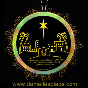 Little Town of Bethlehem Glowing Christmas Ornament Craft for Sunday School www.daniellesplace.com
