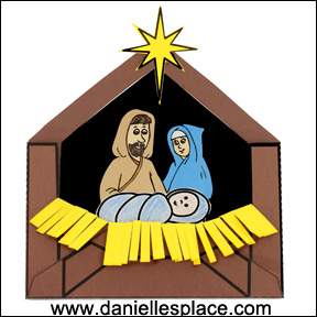 Jesus in a Manger Printable Envelope Christmas Craft for Kids  www.daniellesplace.com
