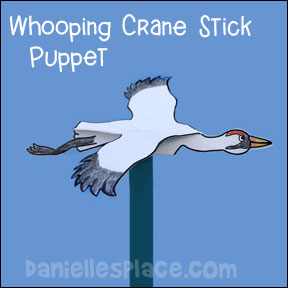 whooping crane craft for kids from www.daniellesplace.com