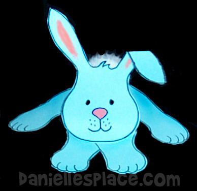Easter Craft - Folded paper Easter Bunny Craft Kids Can Make