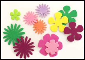 foam flower stickers