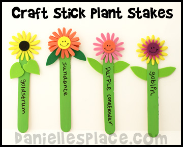 Craft Stick Plant Stakes www.daniellesplace.com