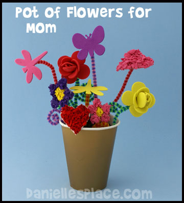 Mother's Day Boquet Craft Kids Can Make www.daniellesplace.com