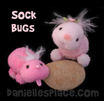Sock Love Bug Craft Kids Can make www.daniellesplace.com