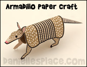 Nine-banded Armadillo Paper Craft for Kids