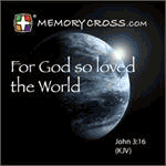 Memory Cross John 3:16 Bible Verse Reveiw Card