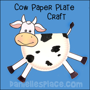 Cow Paper Plate Craft from www.daniellesplace.com