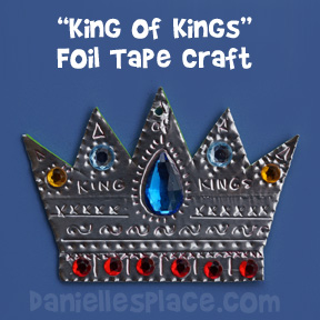 King of Kings Foil Tape Crown Bible Craft for Sunday School from www.daniellesplace.com