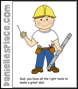 father's Day Card Craft - All the Right Tool from www.daniellesplace.com