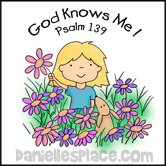 Free Sunday School Bible Lesson - God Knows Me - Psalm 139