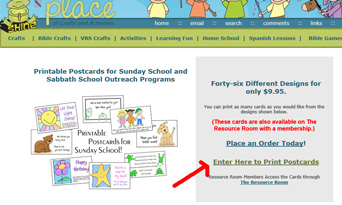 Enter Printable Postcards Page