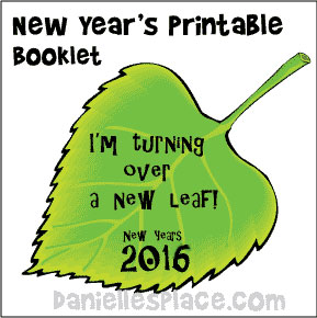 I'm Turning Over a New Leaf Printable New Years Booklet from www.daniellesplace.com