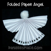 Angel Craft - Folded Paper Angel Craft from www.daniellesplace.com